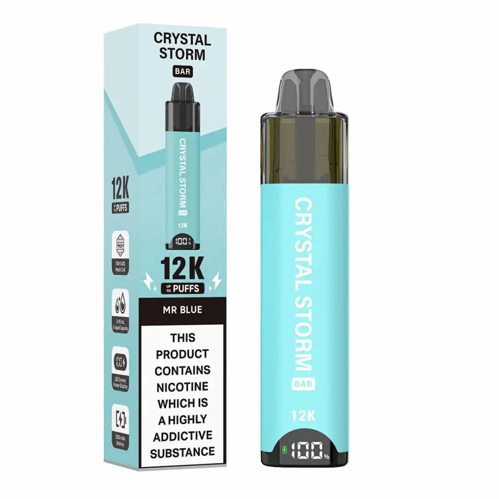 Mr Blue Crystal Strom Bar 12k Vape Kit Box of 5