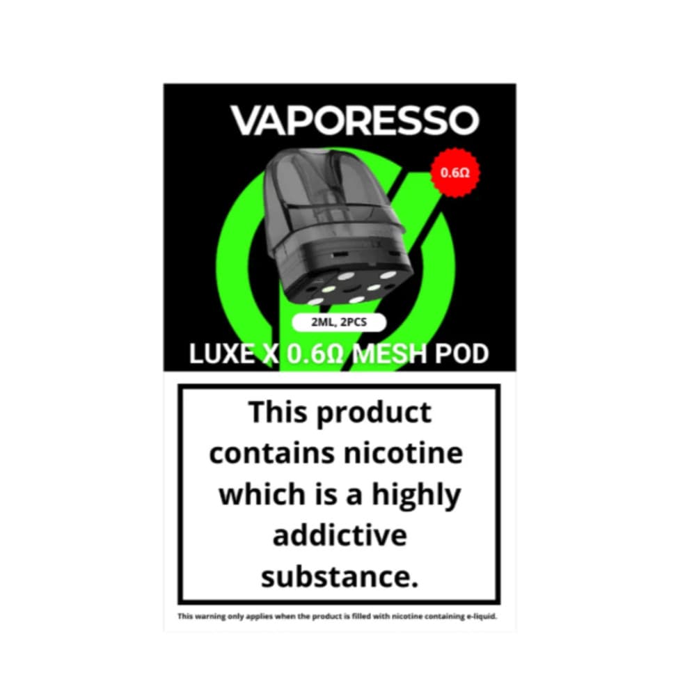  0.6ohm Mesh Vaporesso Luxe X Replacement Pods 2 Packs