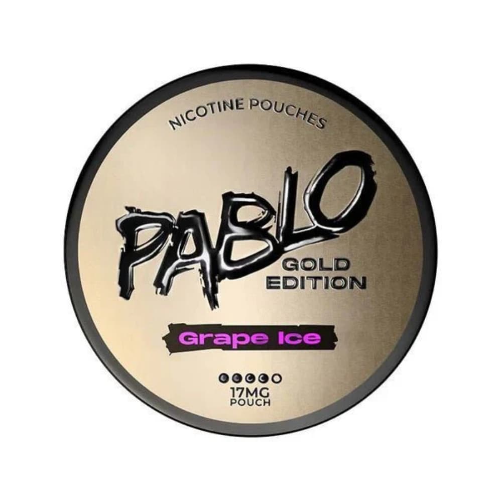  Grape Ice / 17mg Pablo Nicotine Pouches - Gold Edition 10 Packs