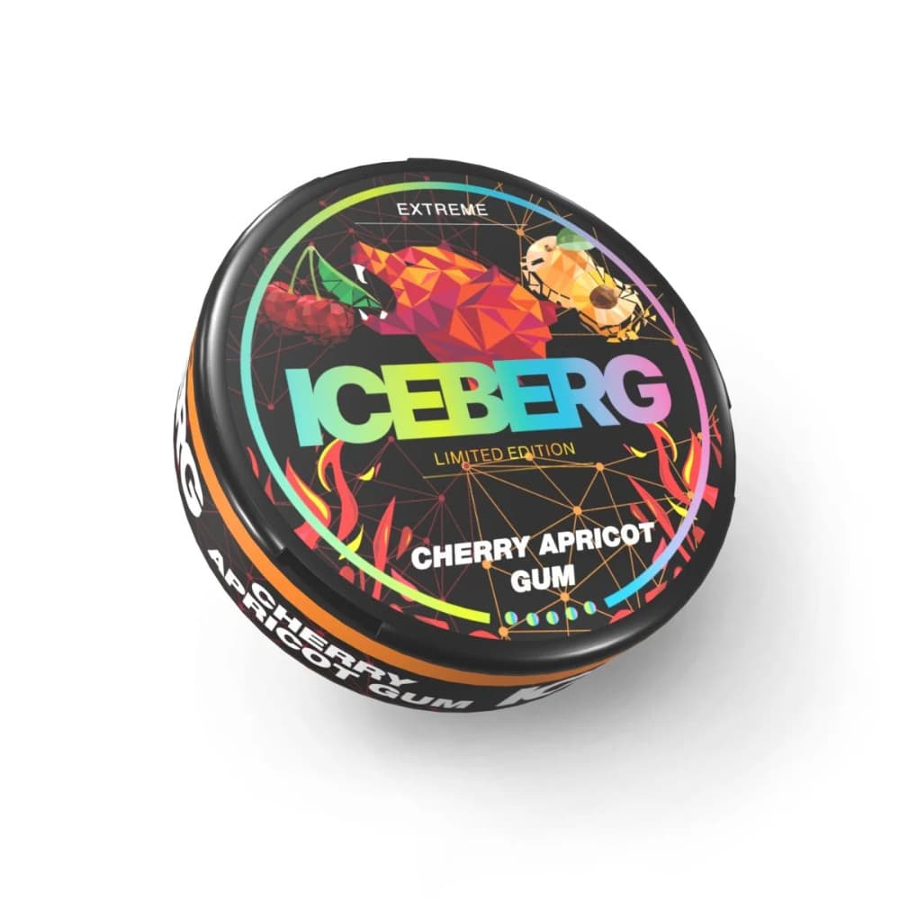  Cherry Apricot Gum Iceberg Nicotine Pouches 10 Packs