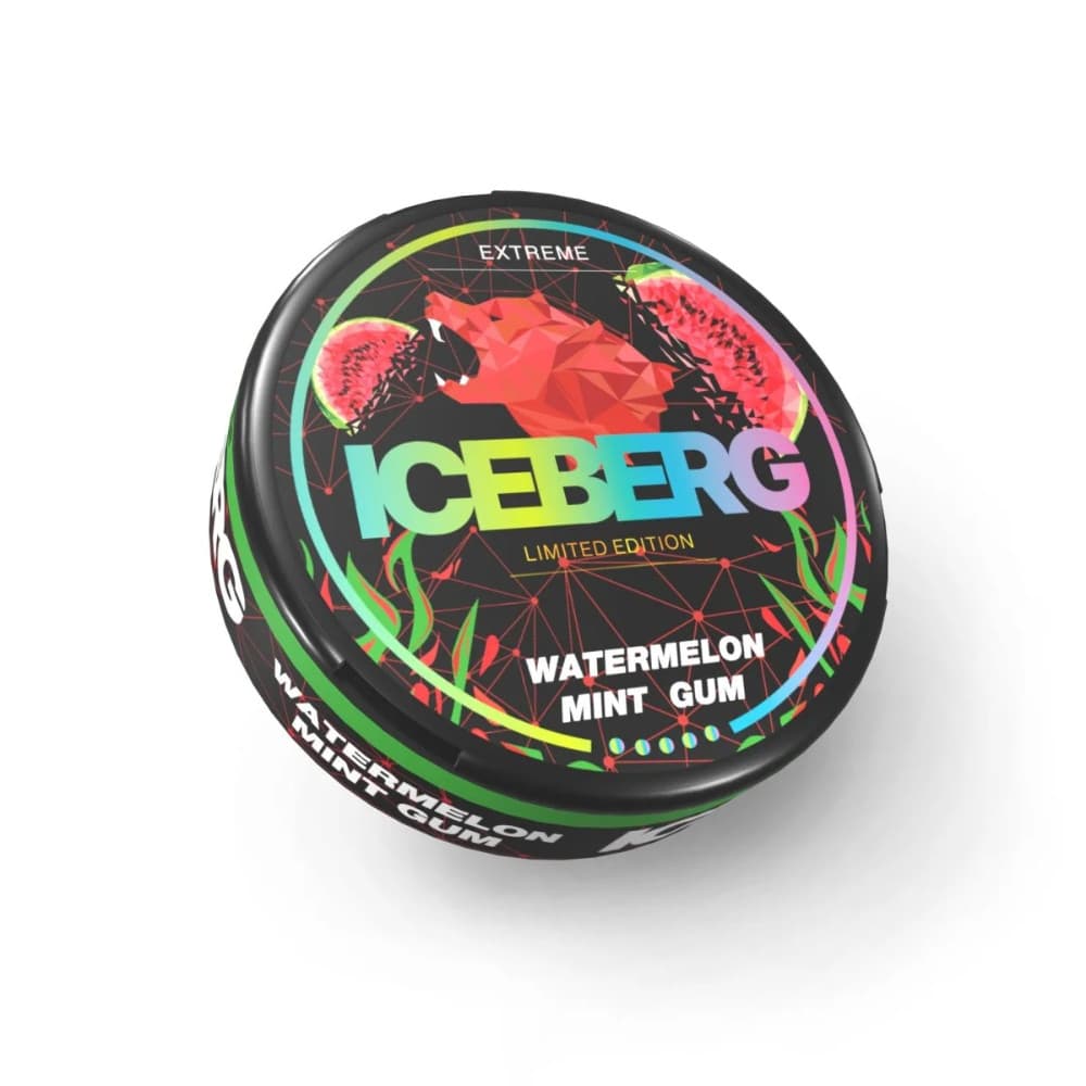  Watermelon Mint Gum Iceberg Nicotine Pouches 10 Packs