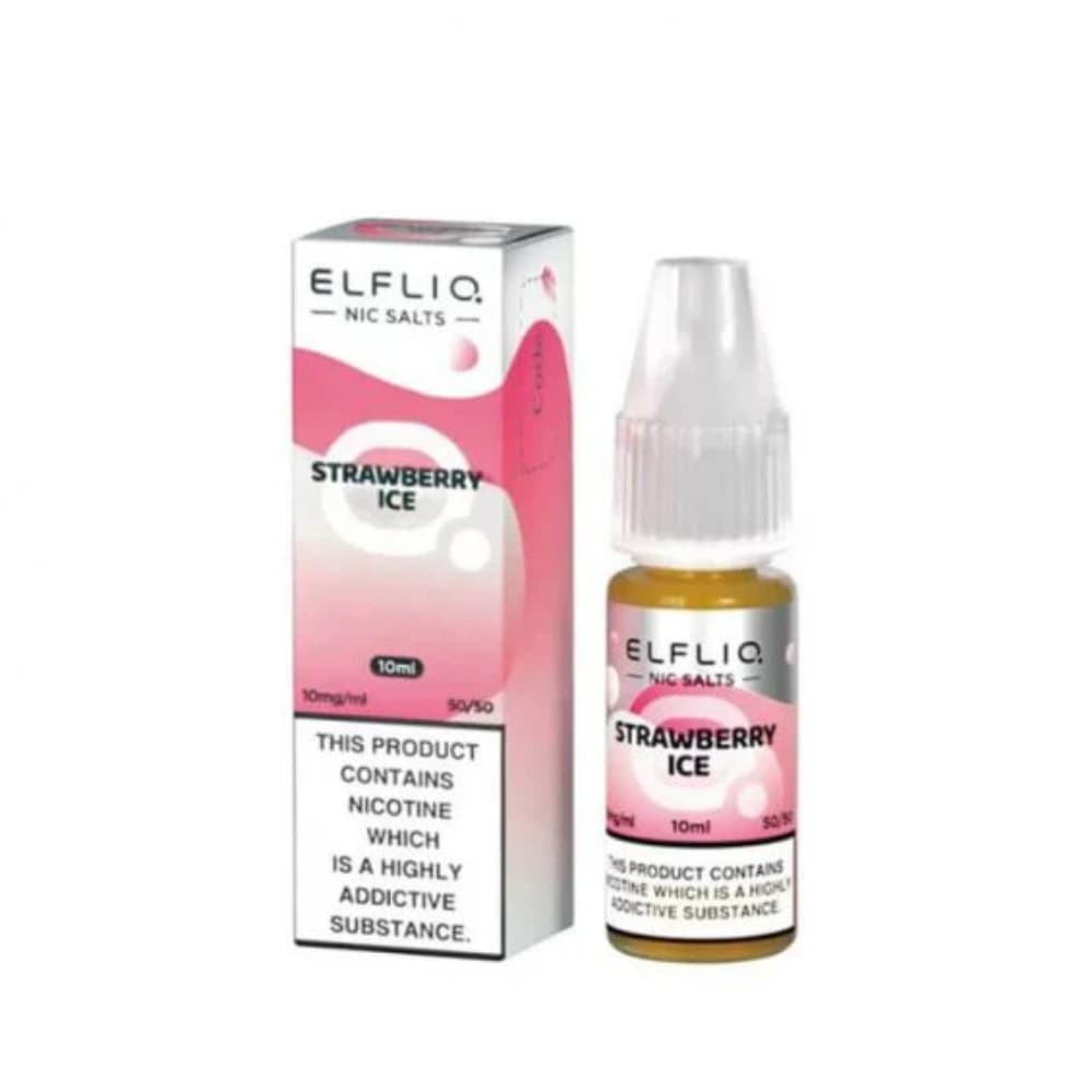  Strawberry Kiwi / 10mg Elf Bar Elfliq Nic Salt E-Liquids 10ml Box of 10