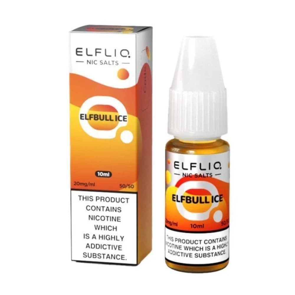  Elfbull Ice / 20mg Elf Bar Elfliq Nic Salt E-Liquids 10ml Box of 10