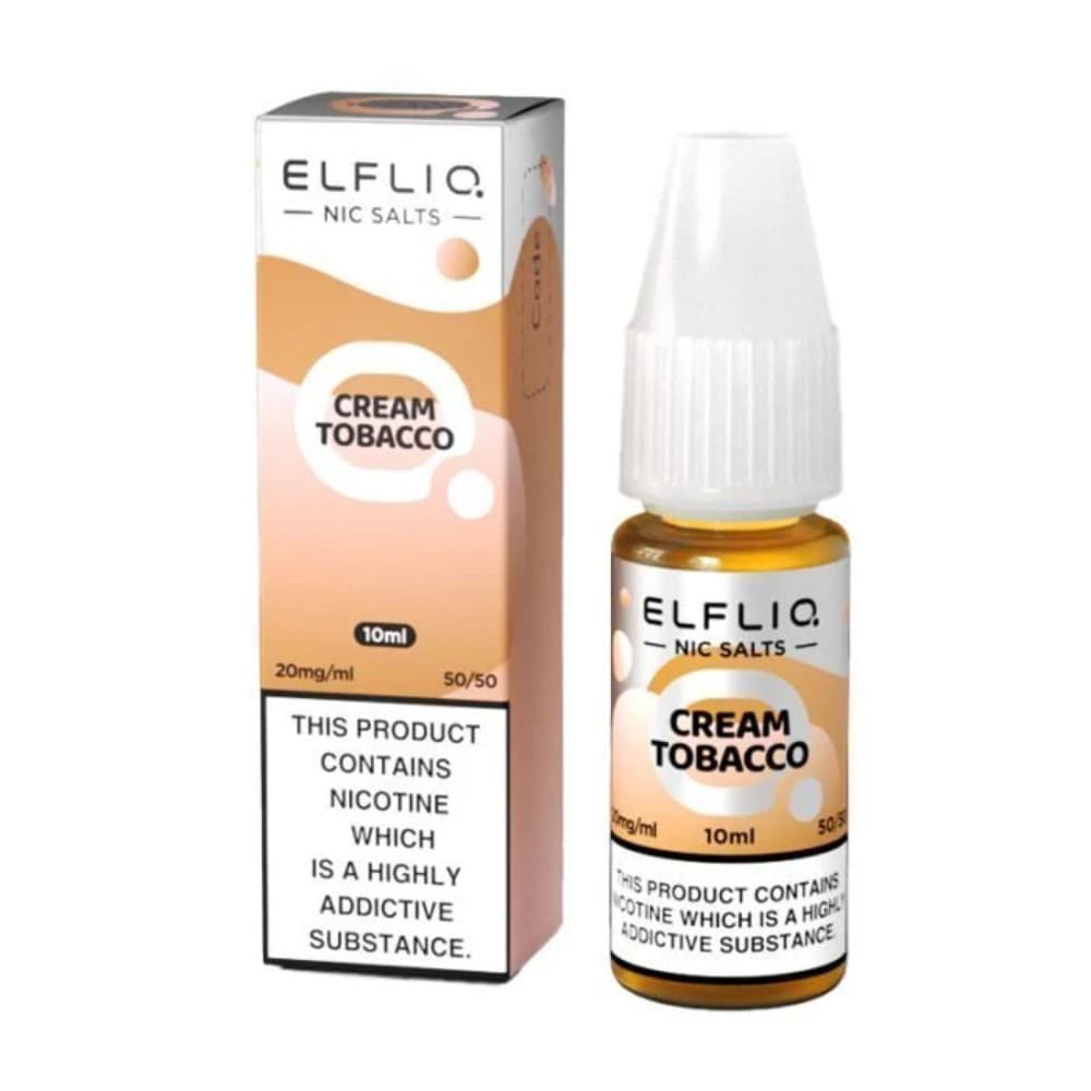  Cream Tobacco / 20mg Elf Bar Elfliq Nic Salt E-Liquids 10ml Box of 10