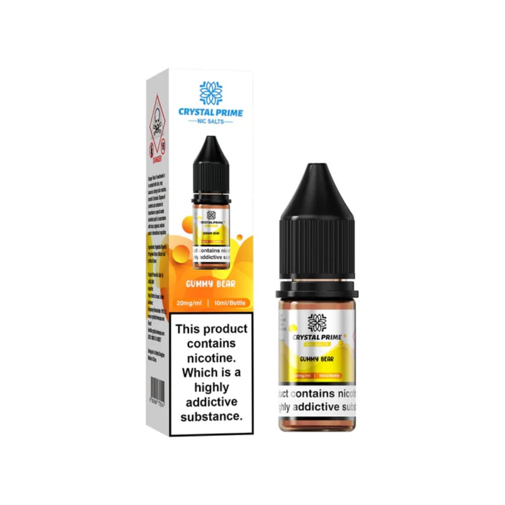  Gummy Bear / 10mg Crystal Prime Nic Salts E-Liquids 10ml Box of 10