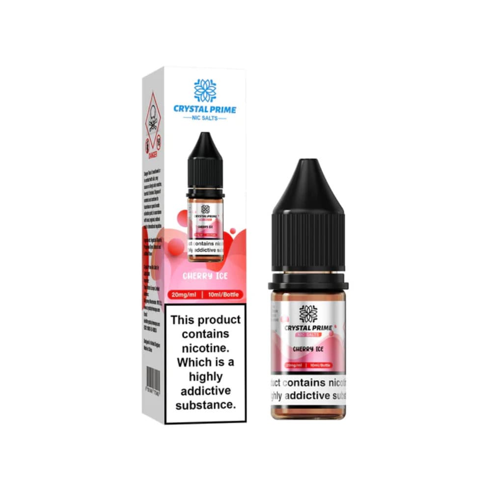  Cherry Ice / 20mg Crystal Prime Nic Salts E-Liquids 10ml Box of 10