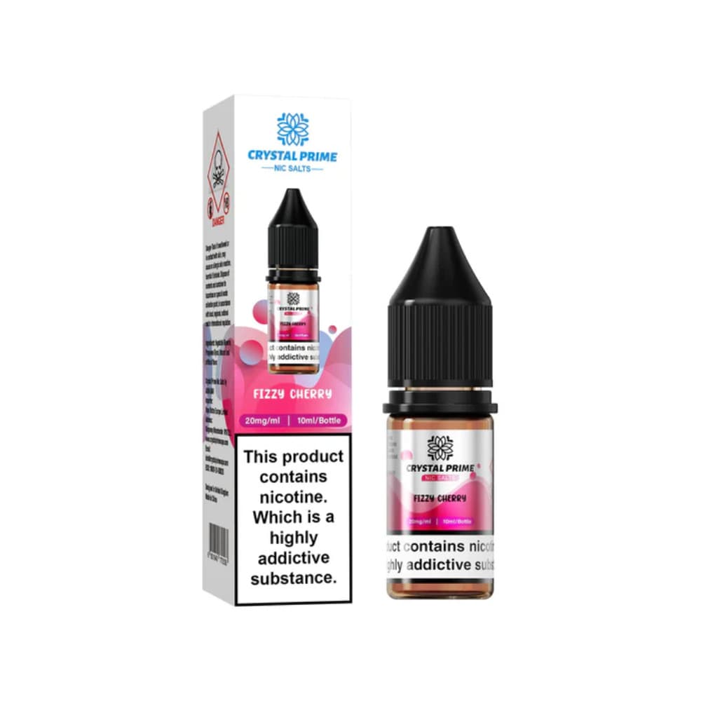  Fizzy Cherry / 20mg Crystal Prime Nic Salts E-Liquids 10ml Box of 10