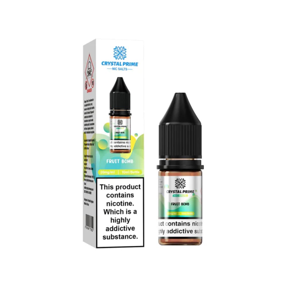  Fruit Bomb / 20mg Crystal Prime Nic Salts E-Liquids 10ml Box of 10
