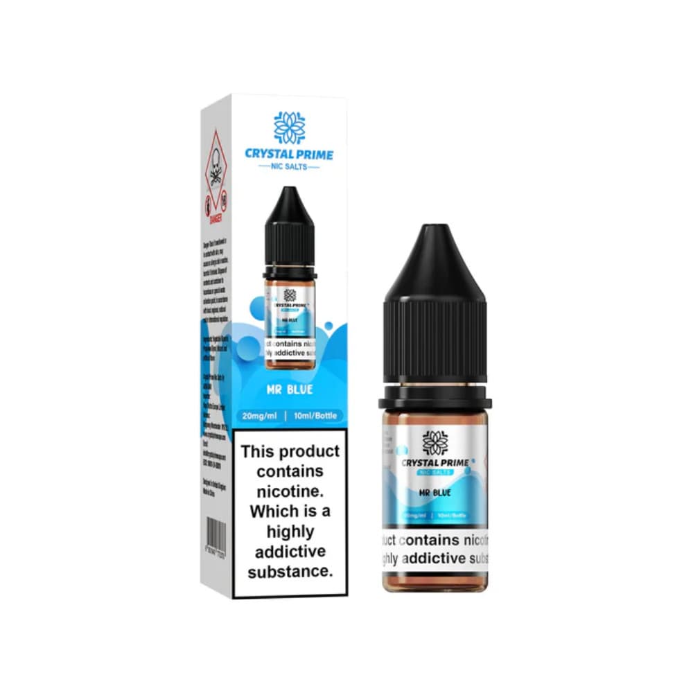  Mr Blue / 20mg Crystal Prime Nic Salts E-Liquids 10ml Box of 10