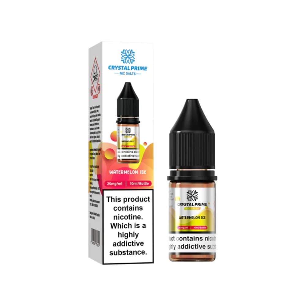  Watermelon Ice / 20mg Crystal Prime Nic Salts E-Liquids 10ml Box of 10