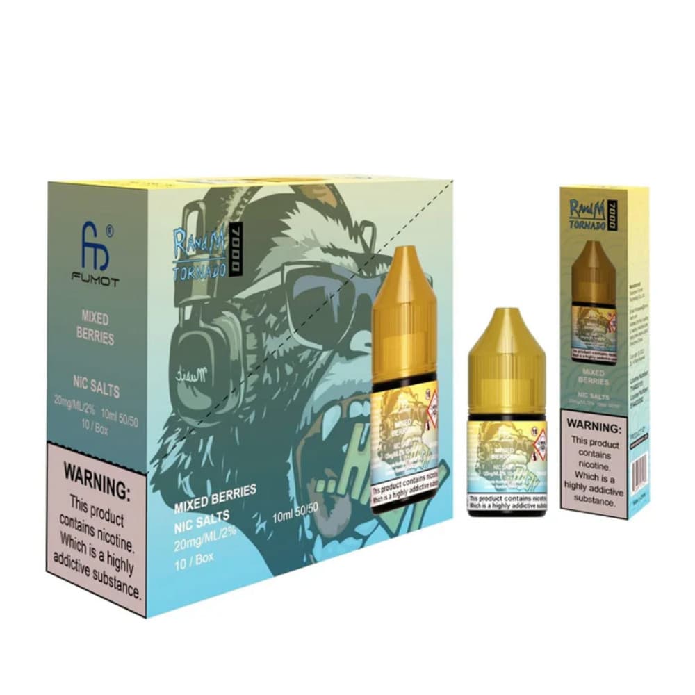  Mixed Berries RandM 7000 Nic Salts E-Liquids 10ml Box of 10