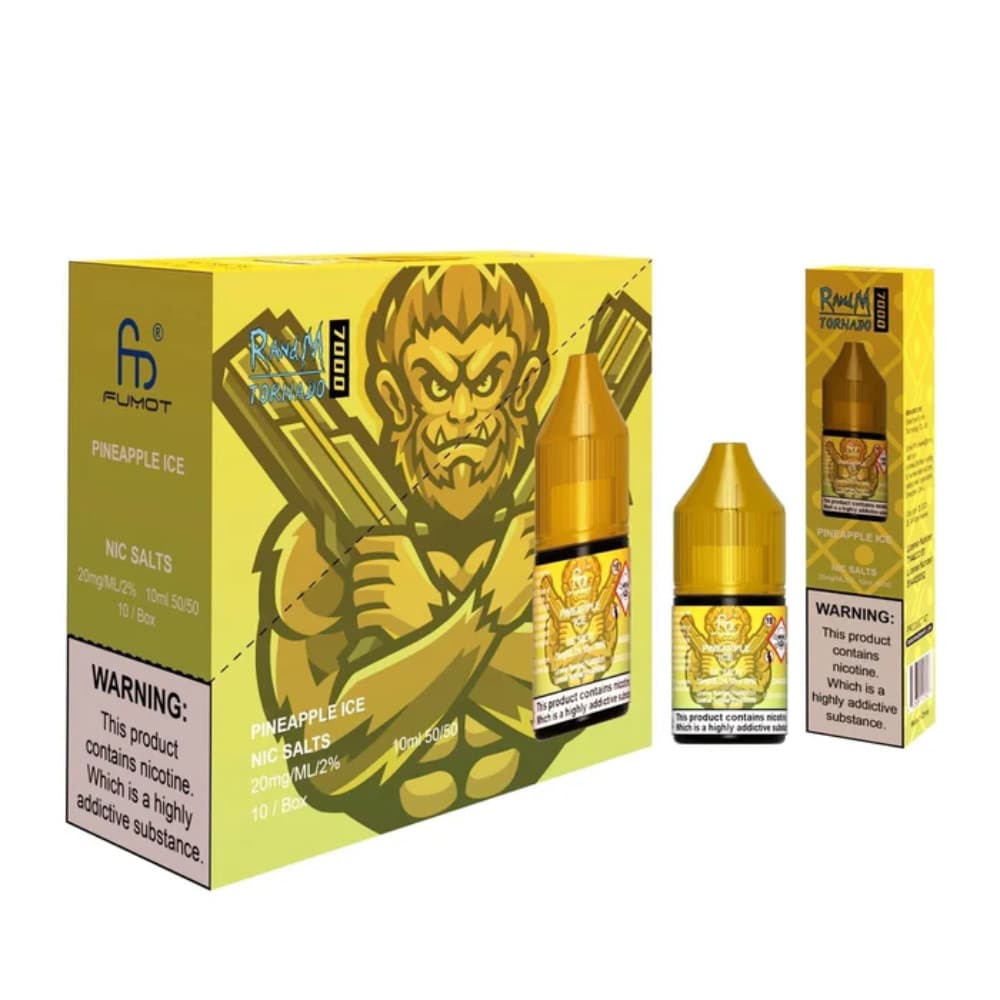  Pineapple Ice RandM 7000 Nic Salts E-Liquids 10ml Box of 10