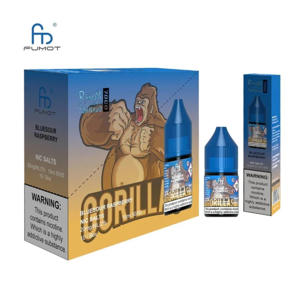  Blue Sour Raspberry RandM 7000 Nic Salts E-Liquids 10ml Box of 10