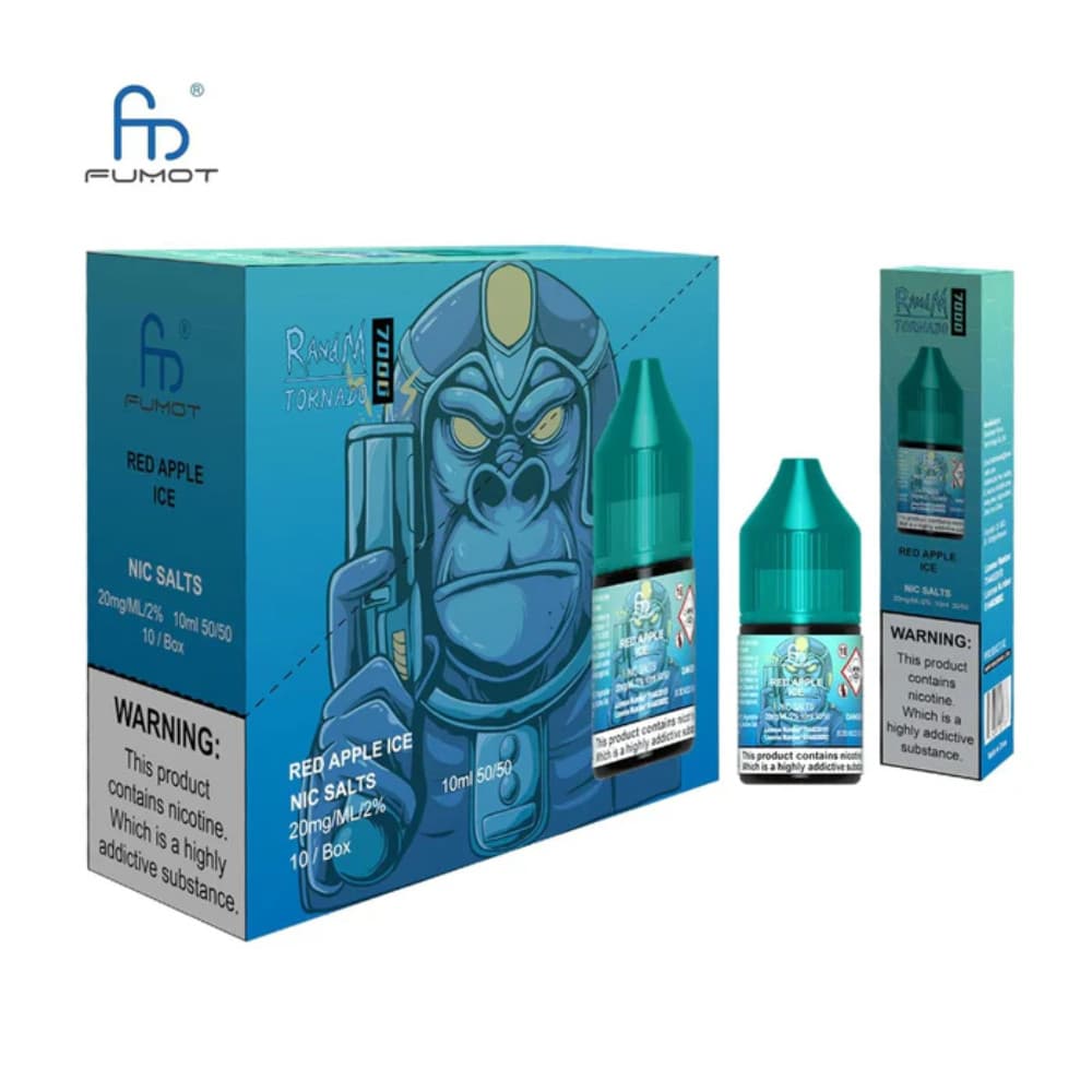  Red Apple Ice RandM 7000 Nic Salts E-Liquids 10ml Box of 10