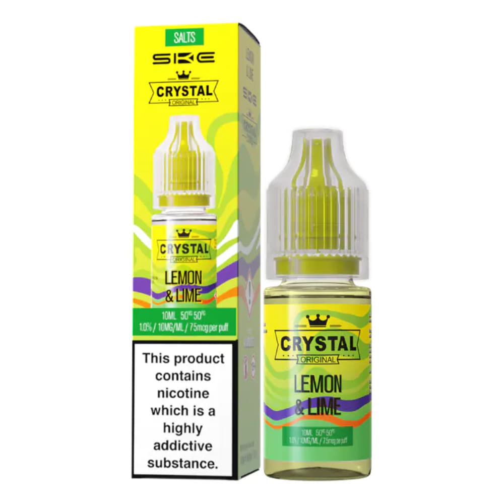 Lemon & Lime / 10mg Ske Crystal Nic Salts E-Liquids 10ml Box of 10