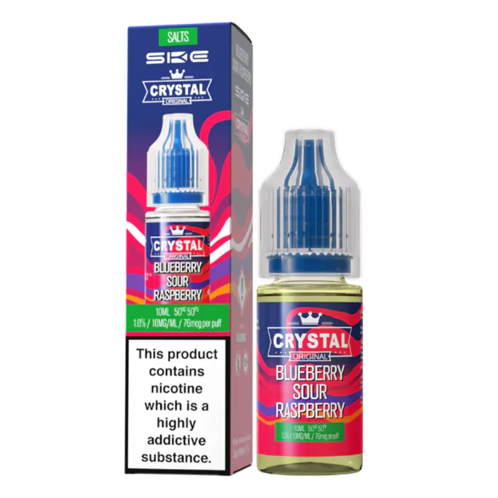  Blueberry Sour Raspberry / 10mg Ske Crystal Nic Salts E-Liquids 10ml Box of 10