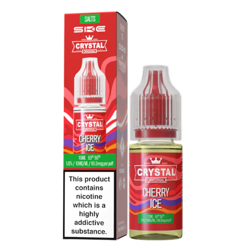 Cherry Ice / 10mg Ske Crystal Nic Salts E-Liquids 10ml Box of 10