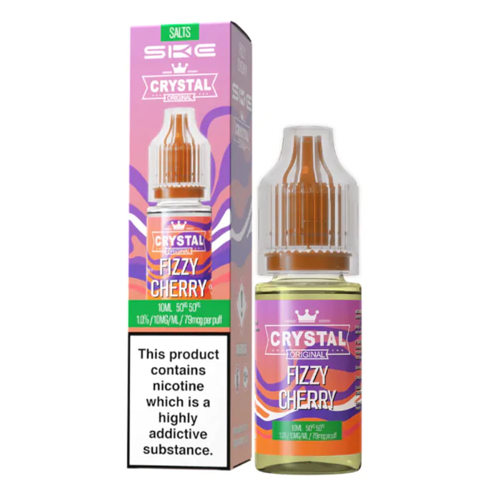  Fizzy Cherry / 10mg Ske Crystal Nic Salts E-Liquids 10ml Box of 10