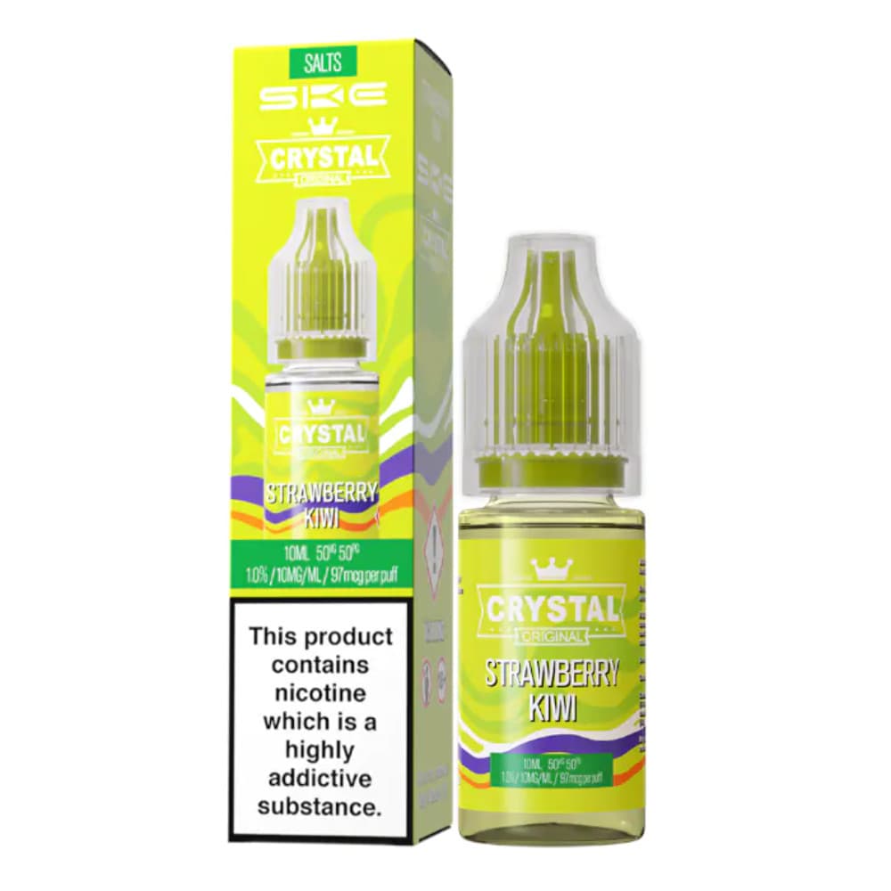  Strawberry Kiwi / 10mg Ske Crystal Nic Salts E-Liquids 10ml Box of 10