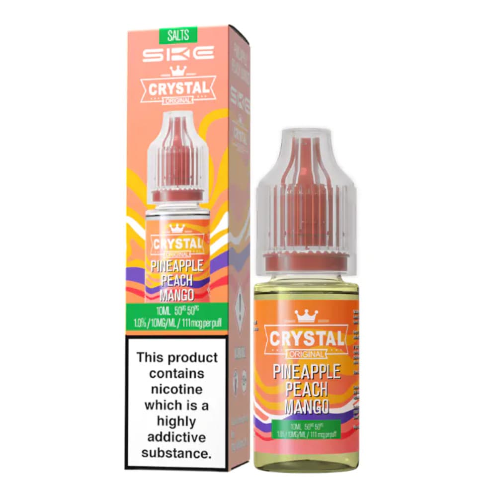  Pineapple Peach Mango / 10mg Ske Crystal Nic Salts E-Liquids 10ml Box of 10