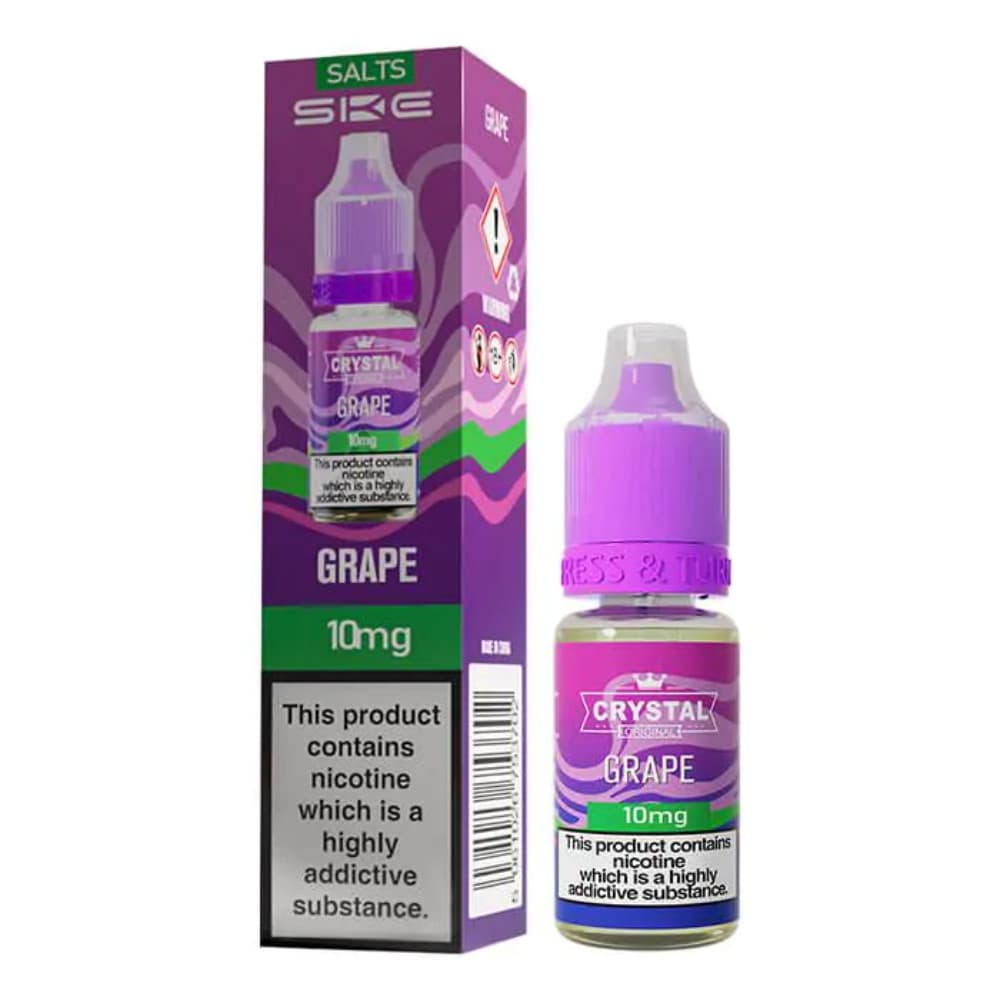  Grape / 10mg Ske Crystal Nic Salts E-Liquids 10ml Box of 10