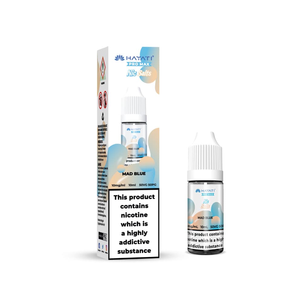  Mad Blue / 10mg Hayati Pro Max Nic Salts E-Liquids 10ml Box of 10