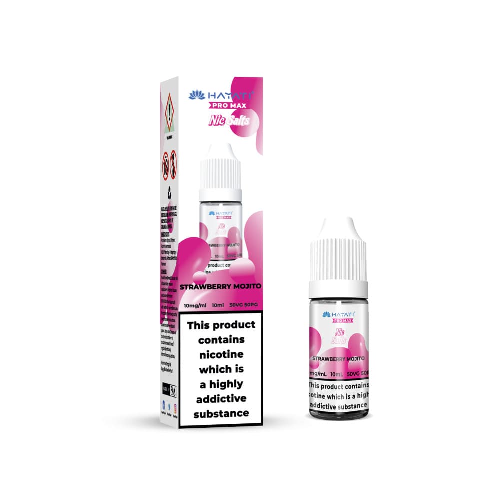  Strawberry Mojito / 10mg Hayati Pro Max Nic Salts E-Liquids 10ml Box of 10