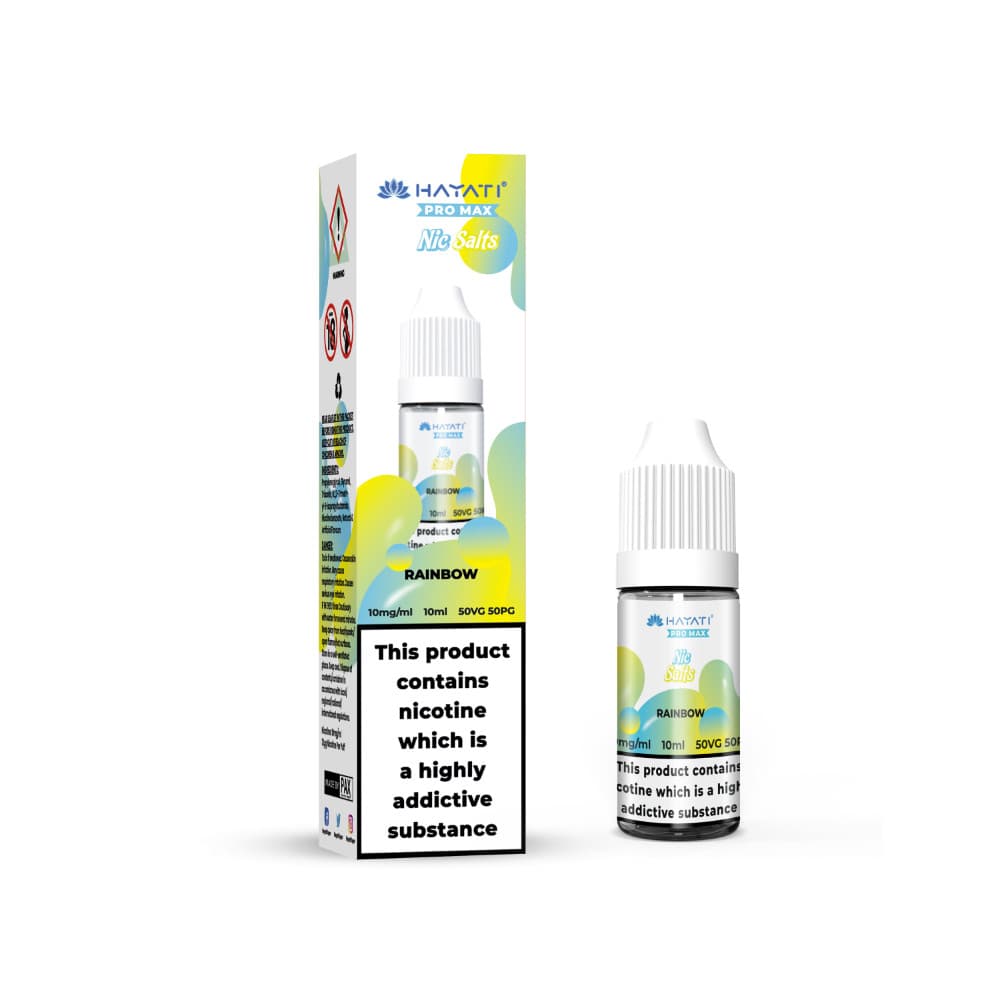  Rainbow / 10mg Hayati Pro Max Nic Salts E-Liquids 10ml Box of 10