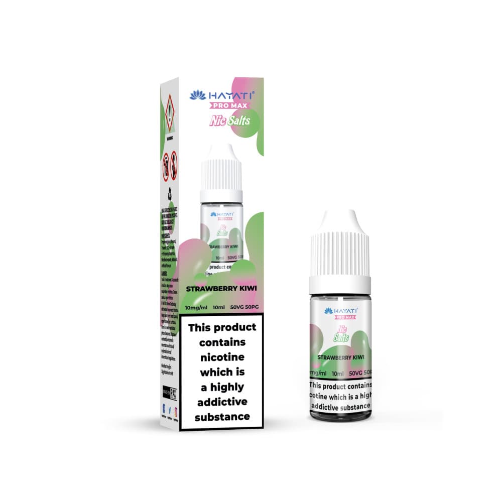  Strawberry Kiwi / 10mg Hayati Pro Max Nic Salts E-Liquids 10ml Box of 10