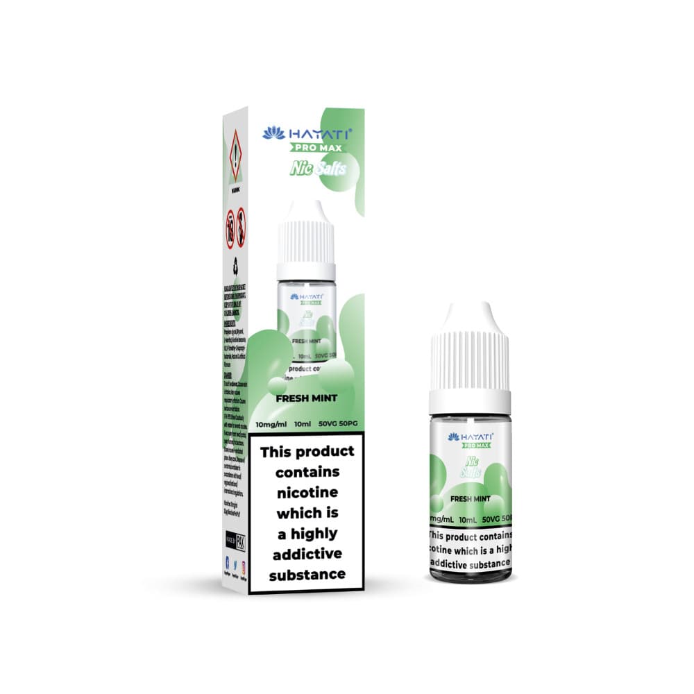  Fresh Mint / 20mg Hayati Pro Max Nic Salts E-Liquids 10ml Box of 10