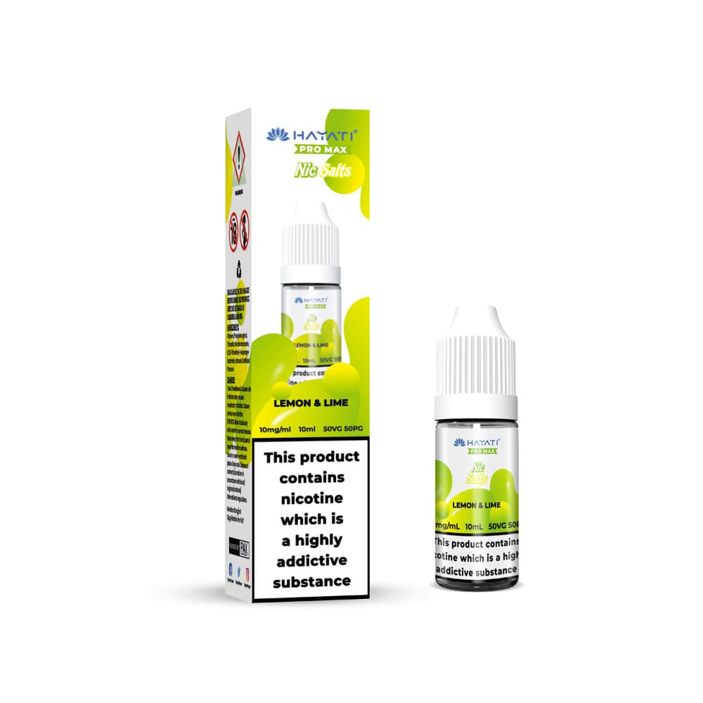  Lemon Lime / 20mg Hayati Pro Max Nic Salts E-Liquids 10ml Box of 10