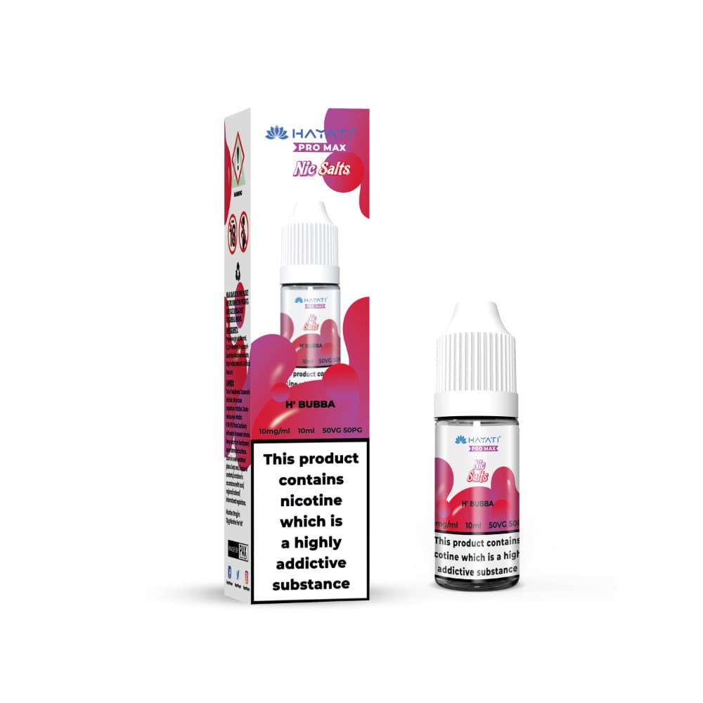  H'Bubba / 20mg Hayati Pro Max Nic Salts E-Liquids 10ml Box of 10