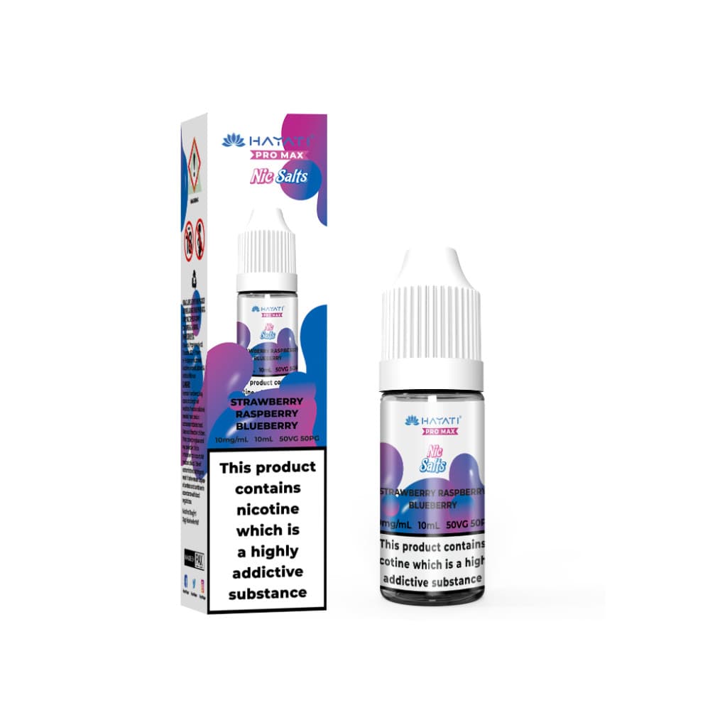  Strawberry Raspberry Blueberry / 20mg Hayati Pro Max Nic Salts E-Liquids 10ml Box of 10