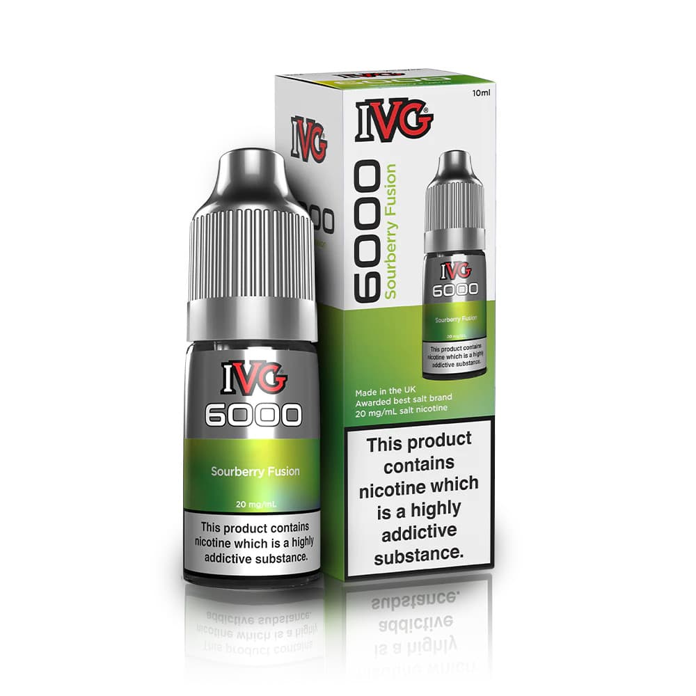  Sourberry Fusion / 20mg IVG 6000 Nic Salts e liquids 10ml Box of 10