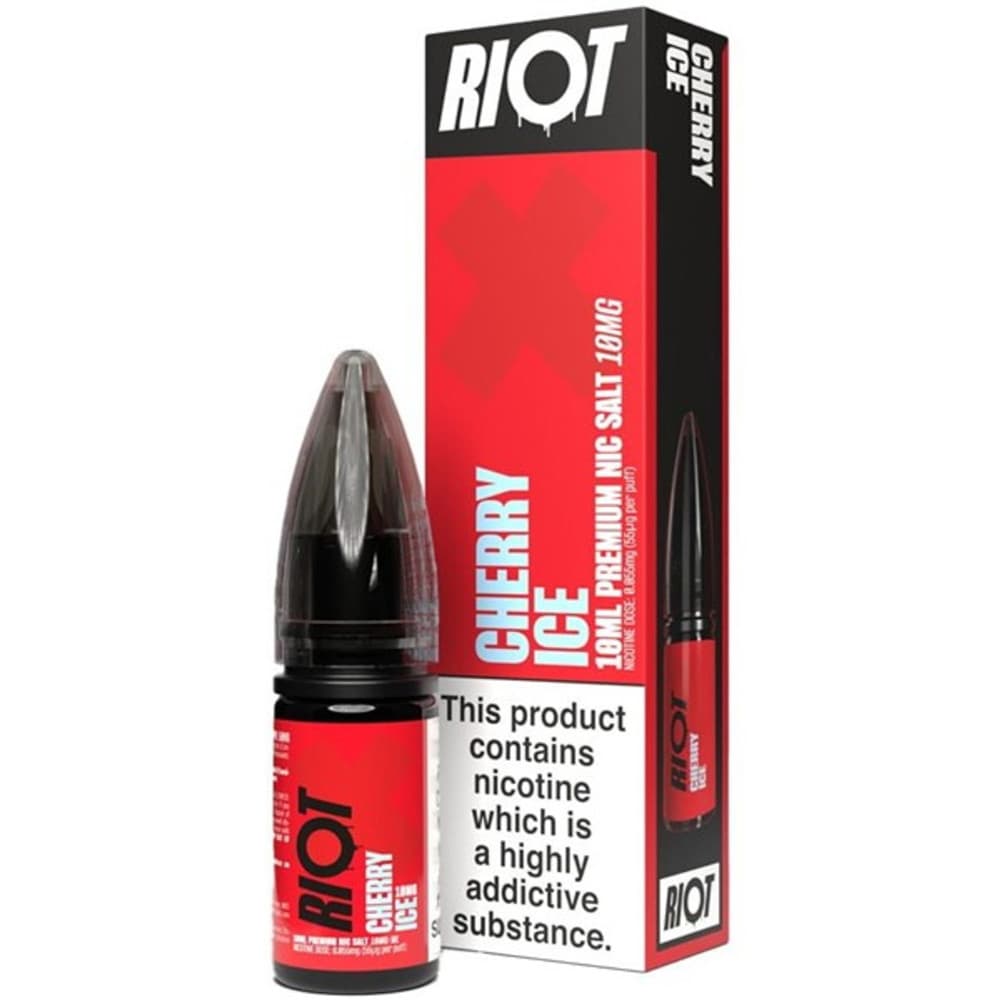  Cherry Ice / 20mg Riot X Nic Salts e liquids 10ml Box of 10