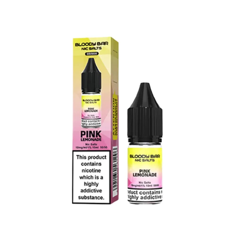  Pink Lemonade / 20mg Bloody Bar Nic Salts e liquids 10ml Box of 10