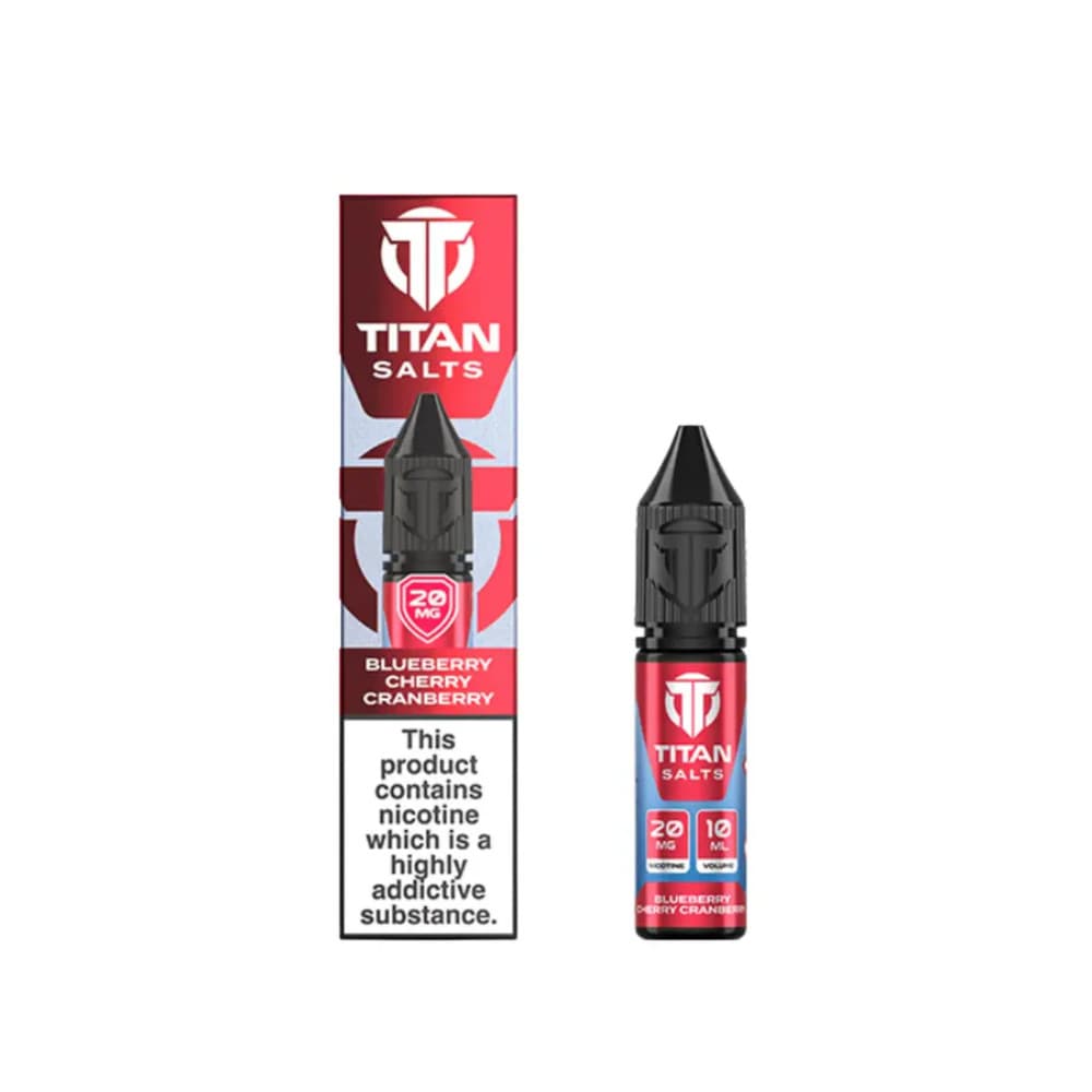  Blueberry Cherry Cranberry / 20mg Titan Nic Salts e liquids 10ml Box of 10