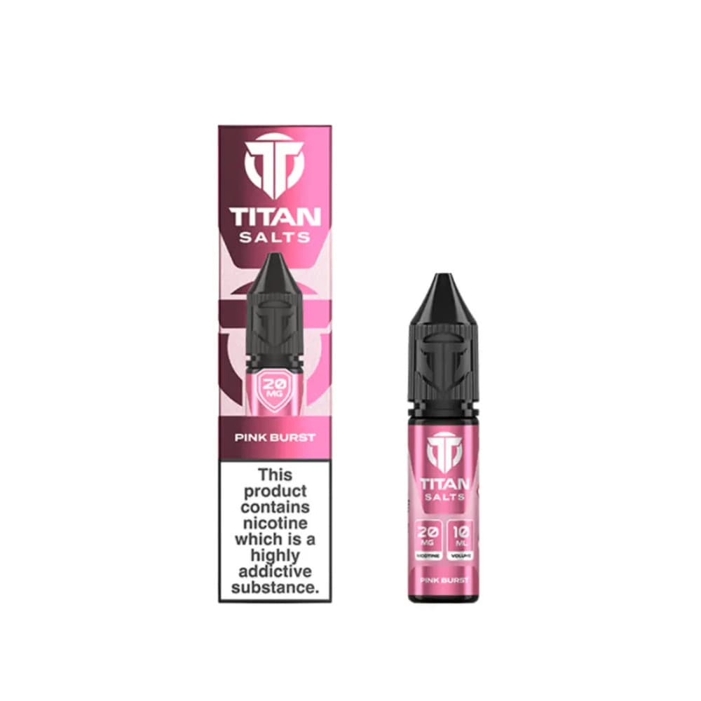  Pink Burst / 10mg Titan Nic Salts e liquids 10ml Box of 10