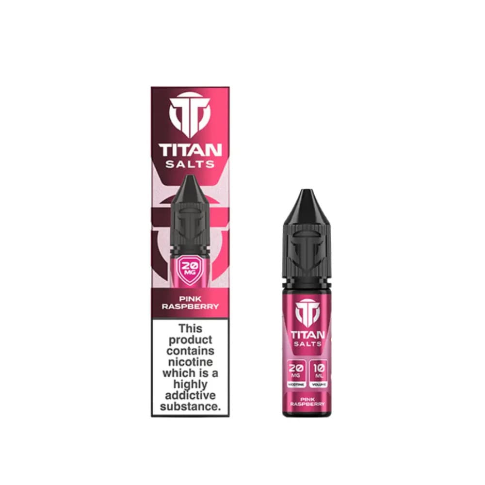  Pink Raspberry / 20mg Titan Nic Salts e liquids 10ml Box of 10