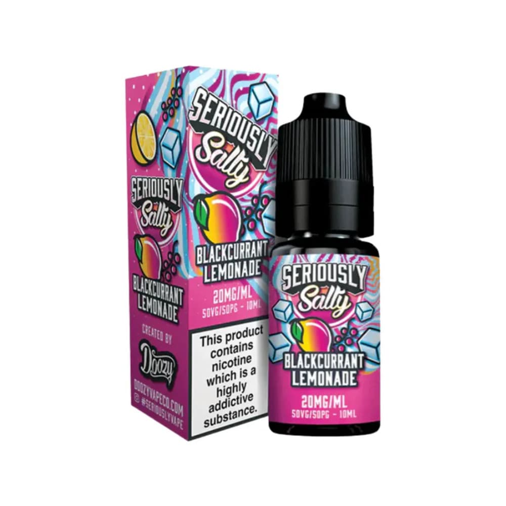  Blackcurrant Lemonade / 10mg Doozy Seriously Salty Nic Salts e liquids 10ml Box of 10