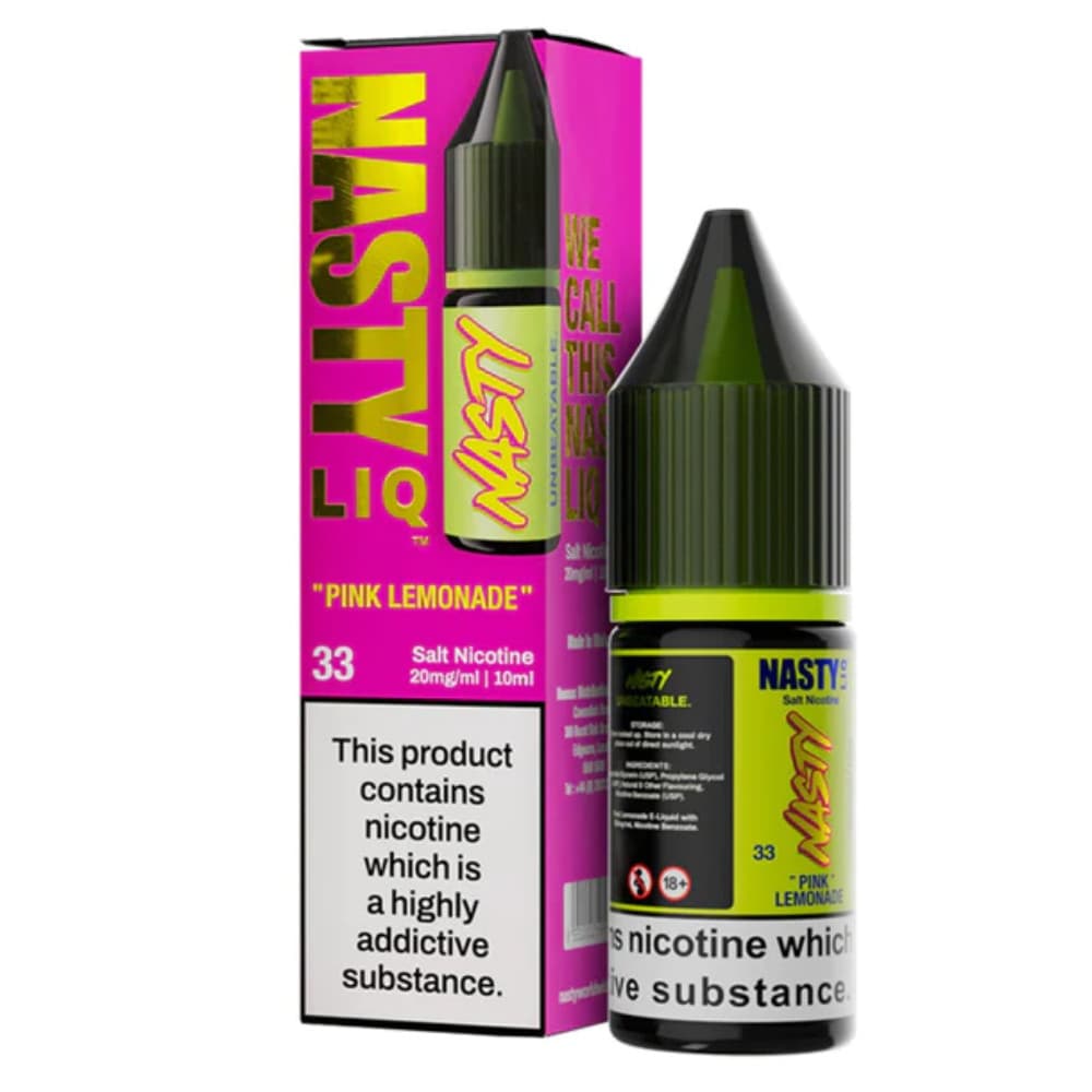  Pink Lemonade / 10mg Nasty Liq Nic Salts e liquids 10ml Box of 10