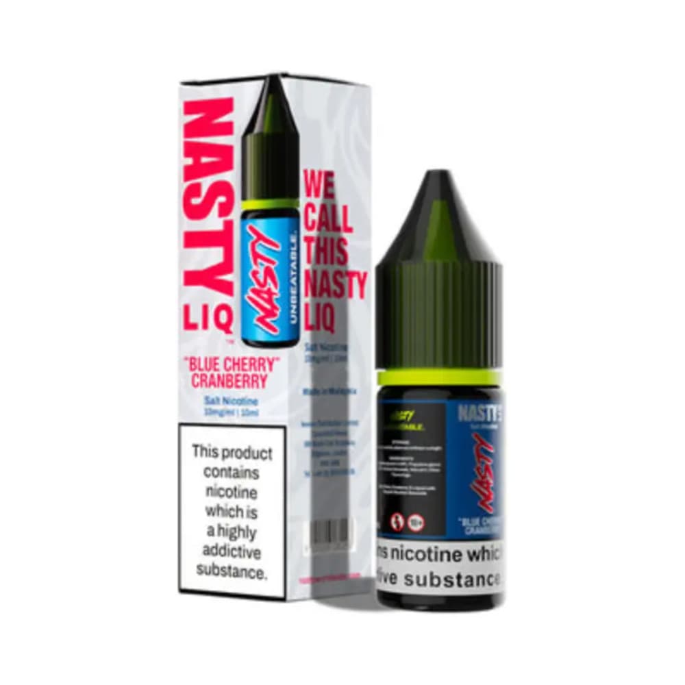  Blue Cherry Cranberry / 10mg Nasty Liq Nic Salts e liquids 10ml Box of 10
