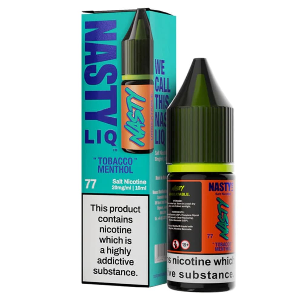  Tobacco Menthol / 20mg Nasty Liq Nic Salts e liquids 10ml Box of 10