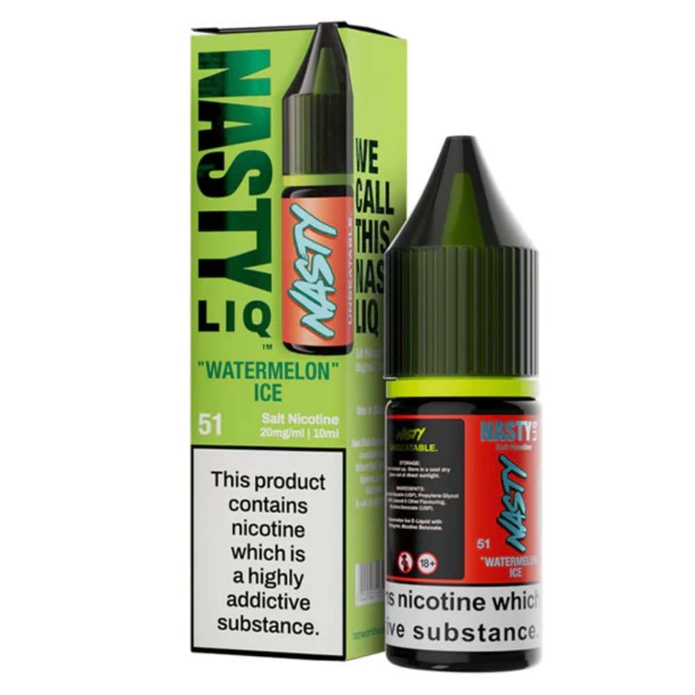  Watermelon Ice / 10mg Nasty Liq Nic Salts e liquids 10ml Box of 10