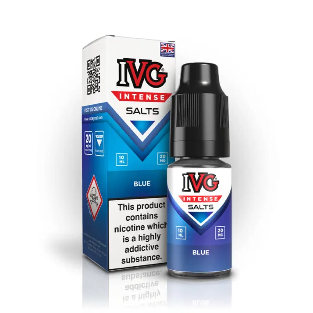  Blue / 10mg IVG Intense Nic Salts e liquids 10ml Box of 10
