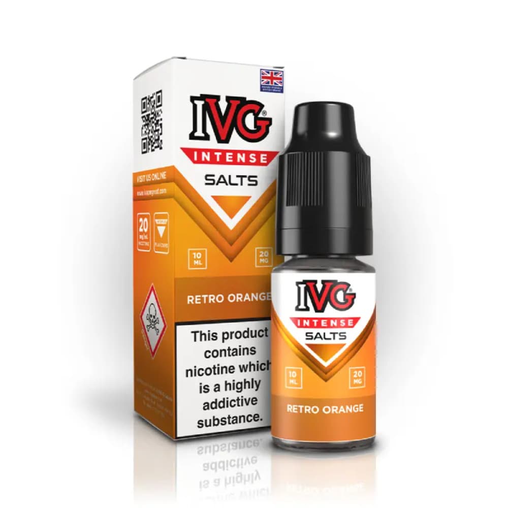  Retro Orange / 10mg IVG Intense Nic Salts e liquids 10ml Box of 10