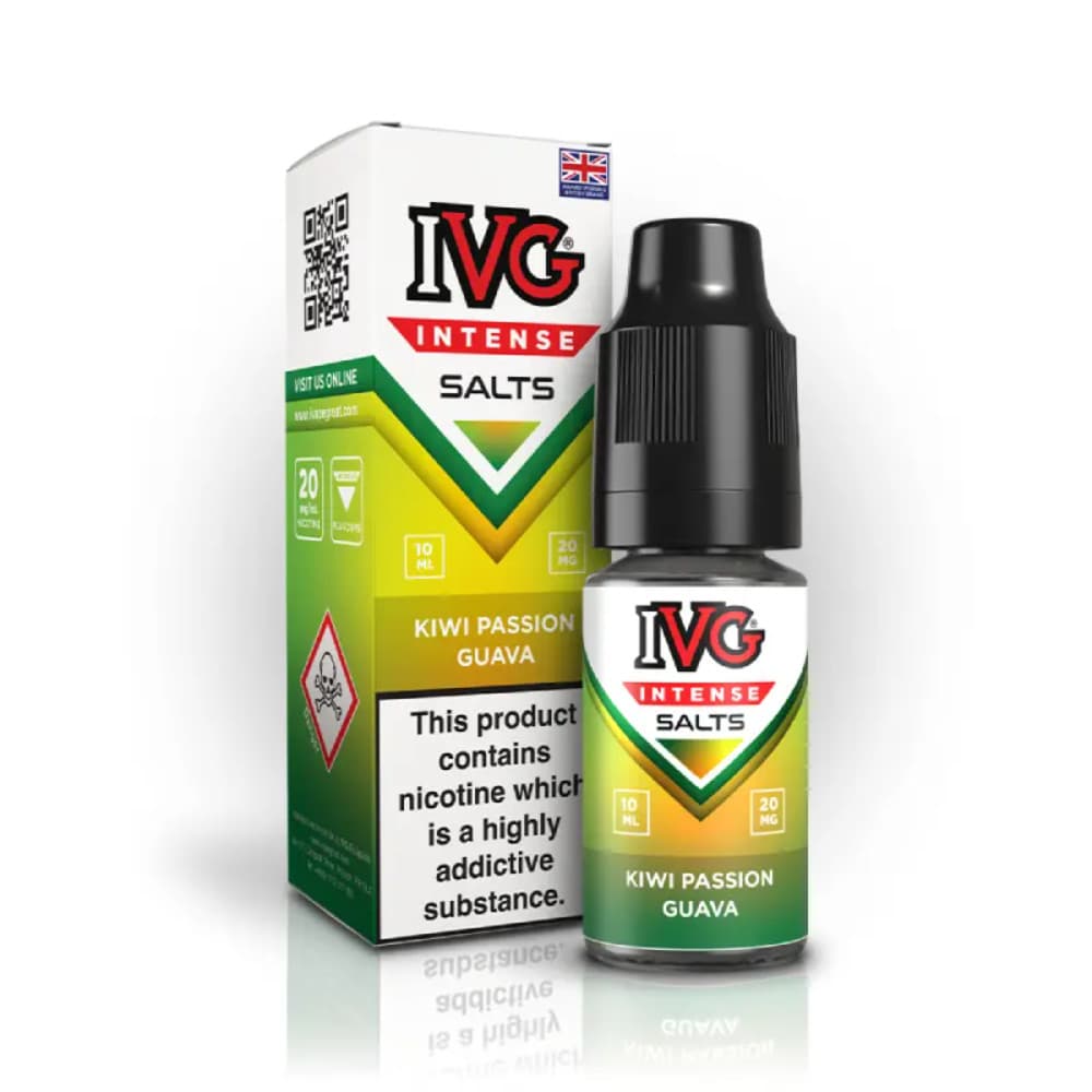 Kiwi Passion Guava / 20mg IVG Intense Nic Salts e liquids 10ml Box of 10