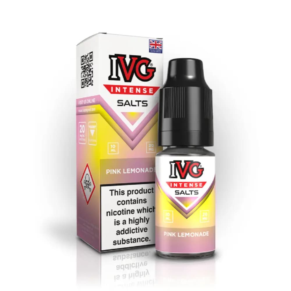  Pink Lemonade / 10mg IVG Intense Nic Salts e liquids 10ml Box of 10