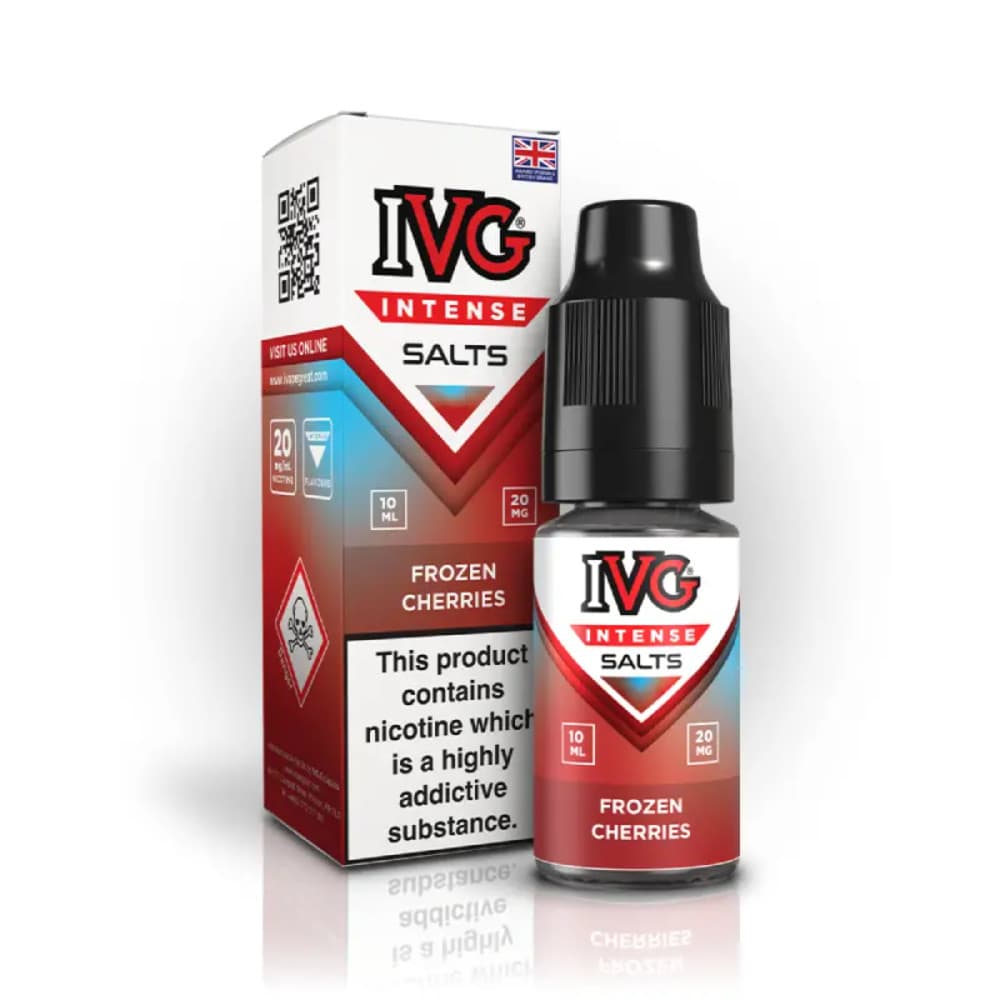  Frozen Cherries / 10mg IVG Intense Nic Salts e liquids 10ml Box of 10