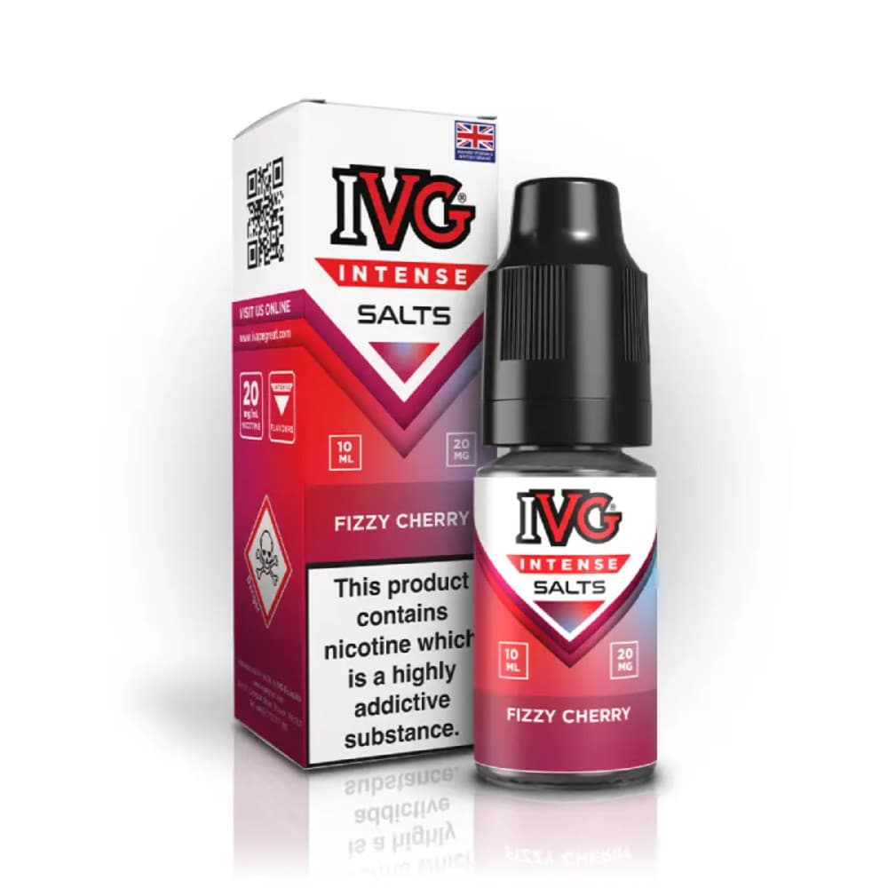  Fizzy Cherry / 20mg IVG Intense Nic Salts e liquids 10ml Box of 10